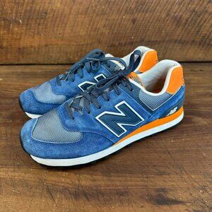 New Balance 574 Blue Orange Women's 9 Men's 7.5